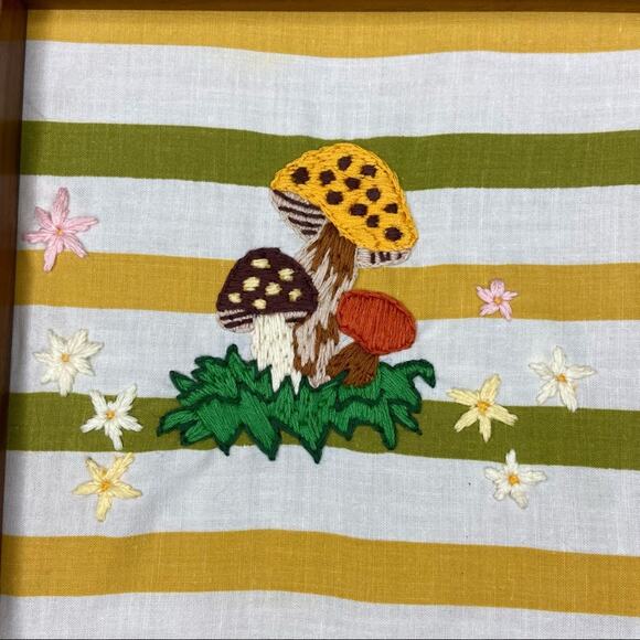 Handmade Retro Style Mushroom Fiber Art - Picture 2 of 5